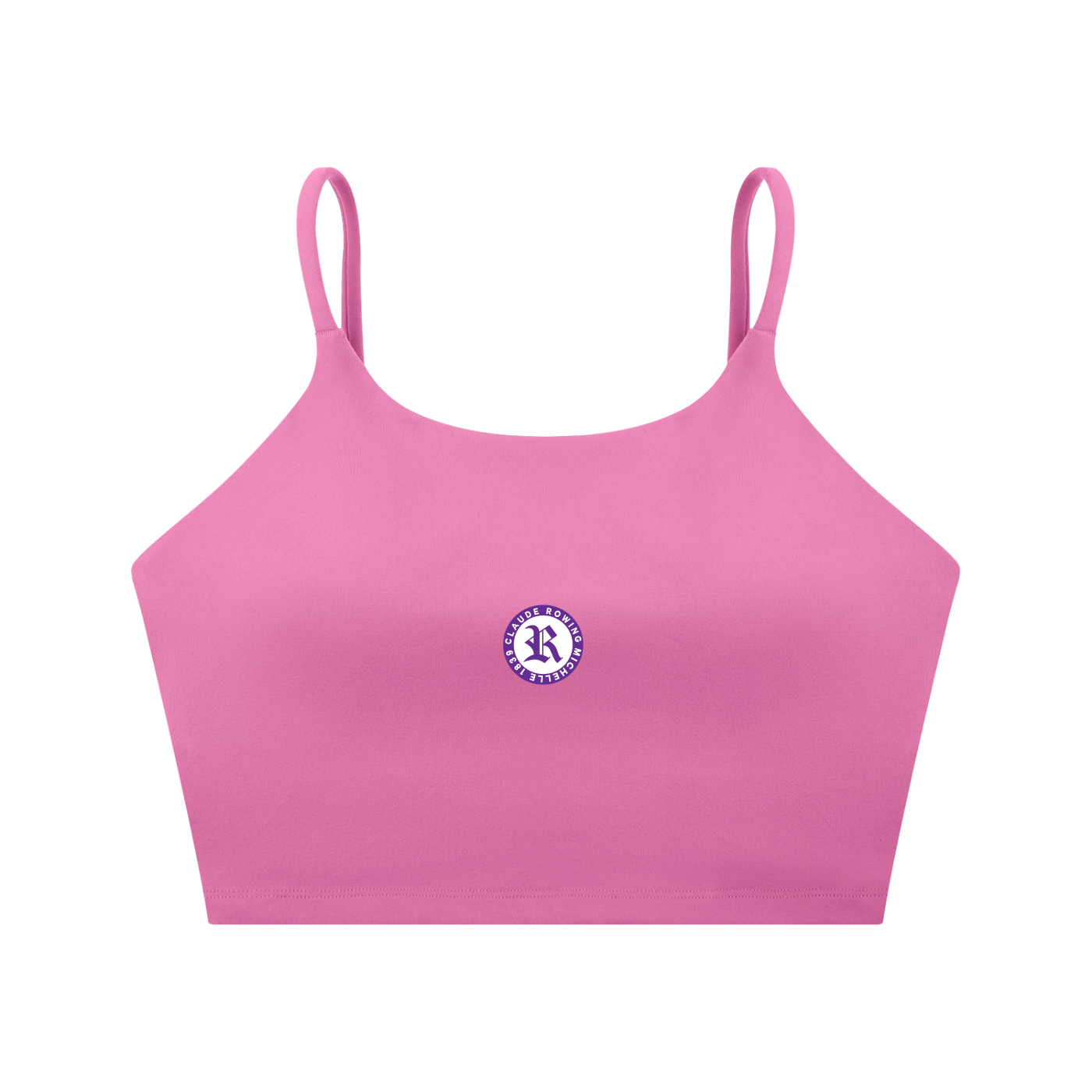 Rowing Logo Spaghetti Strap Yoga Sports Bra