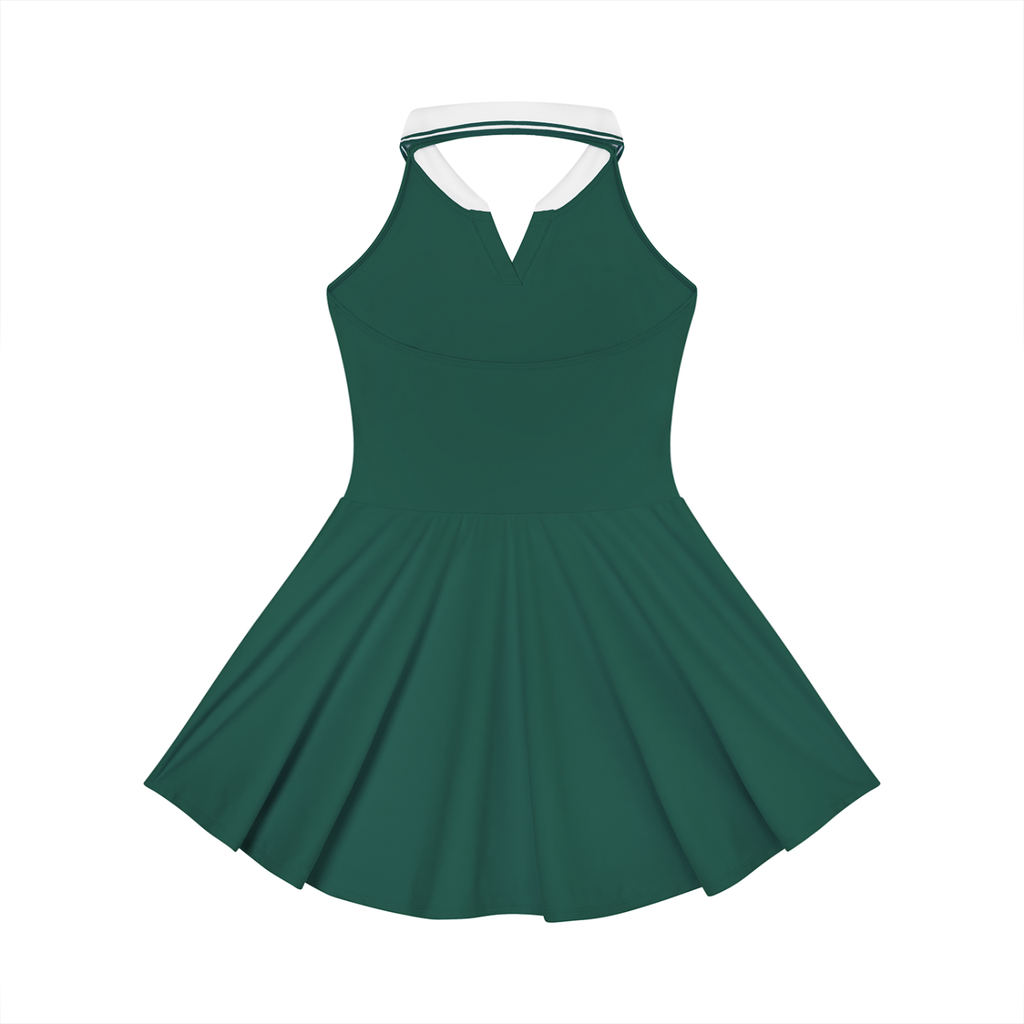 Rowing Logo Women's Collared Halter A-Line Tennis Dress