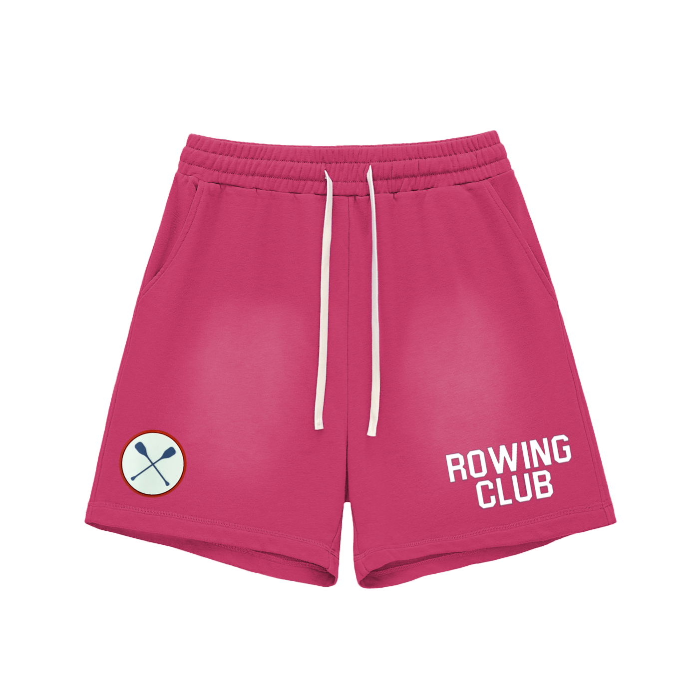 Rowing Club Sun Fade Raw Edge Cotton Shorts