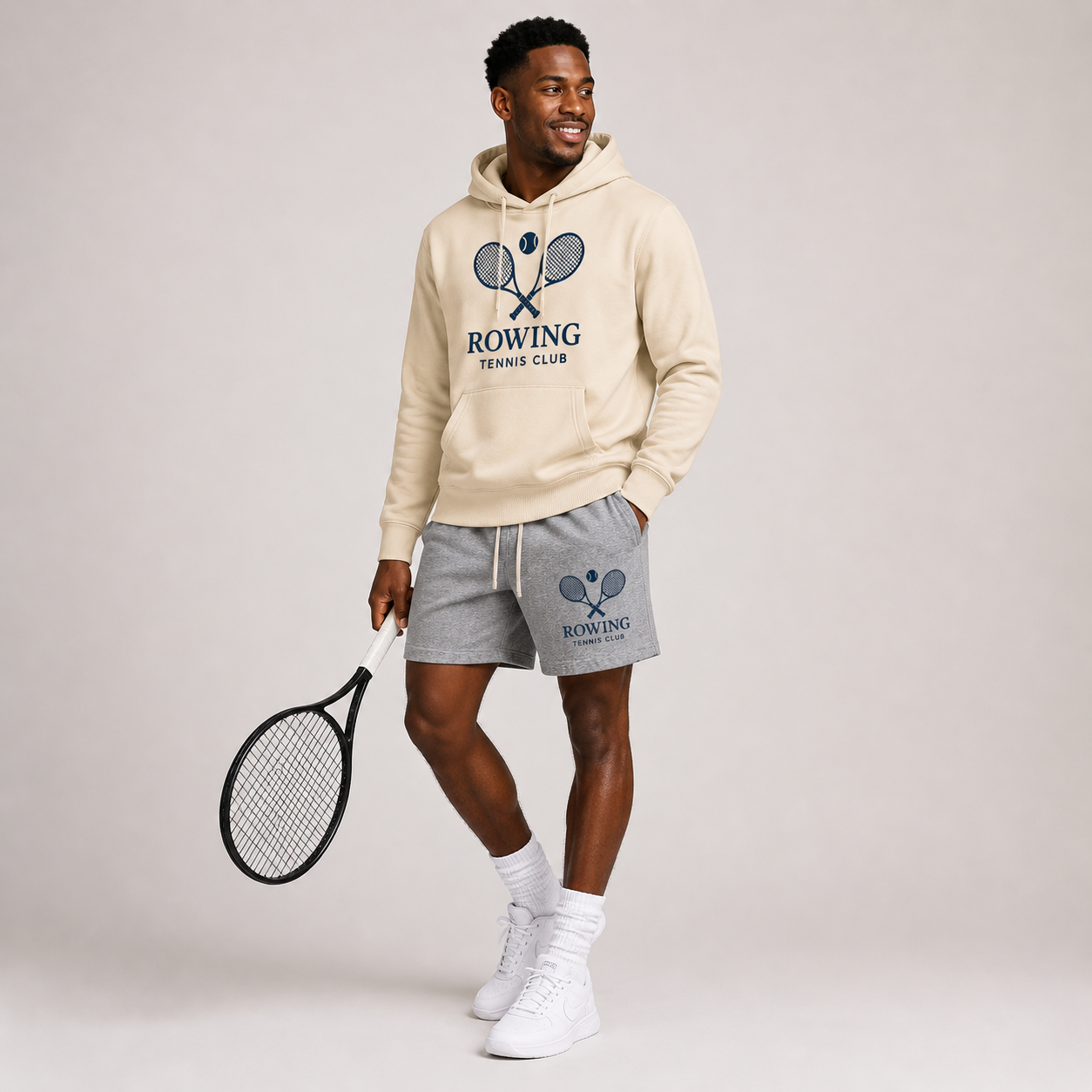 Rowing Tennis Club Classic Unisex Cotton Hoodie 2