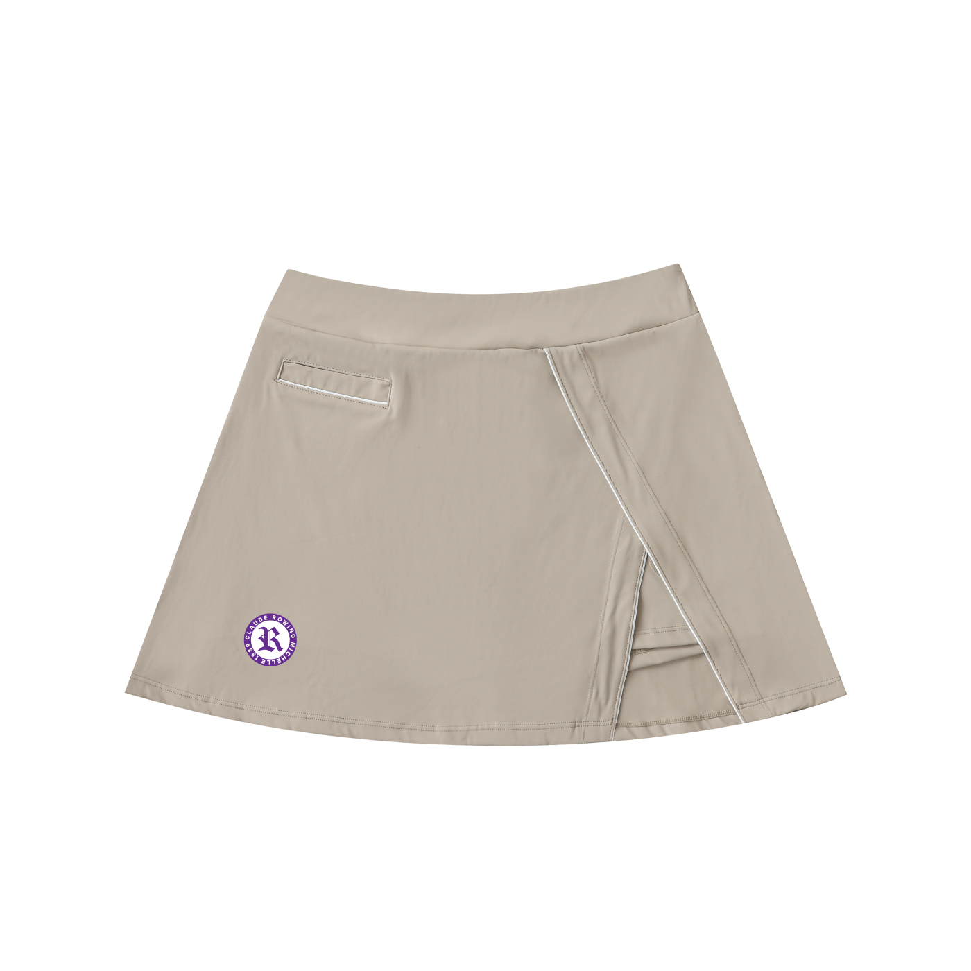 Rowing Logo High-Waist Pocketed A-Line Skirt
