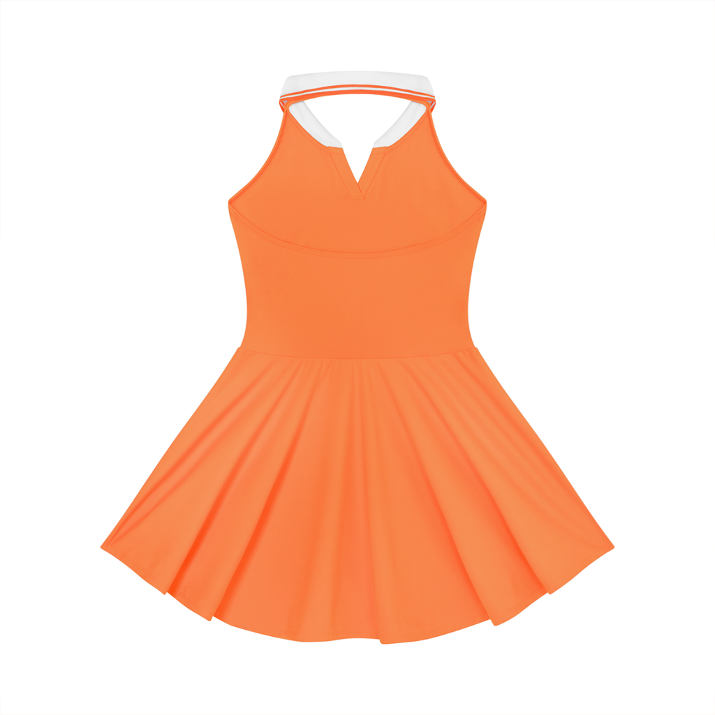 Rowing Logo Women's Collared Halter A-Line Tennis Dress