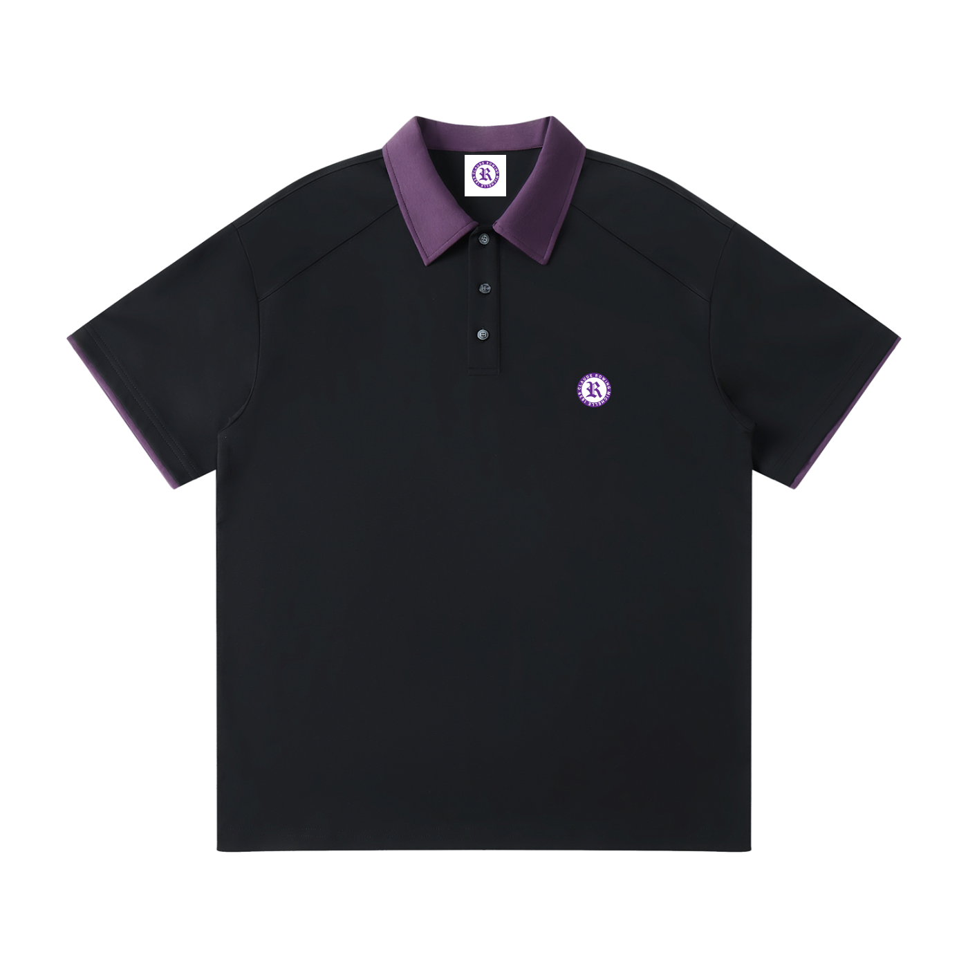 Roxbury Rowing Club Contrast Collar Raglan Polo Shirt