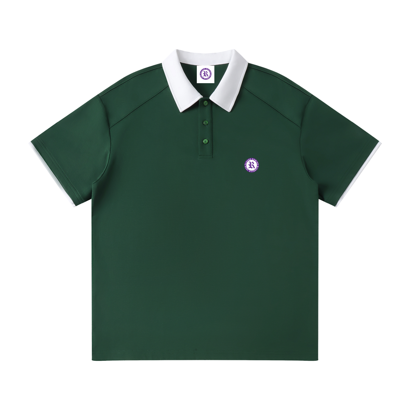 Roxbury Rowing Club Contrast Collar Raglan Polo Shirt