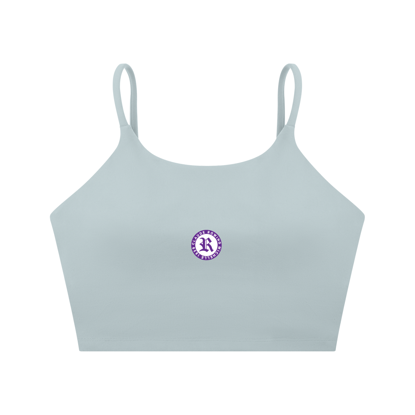 Rowing Logo Spaghetti Strap Yoga Sports Bra