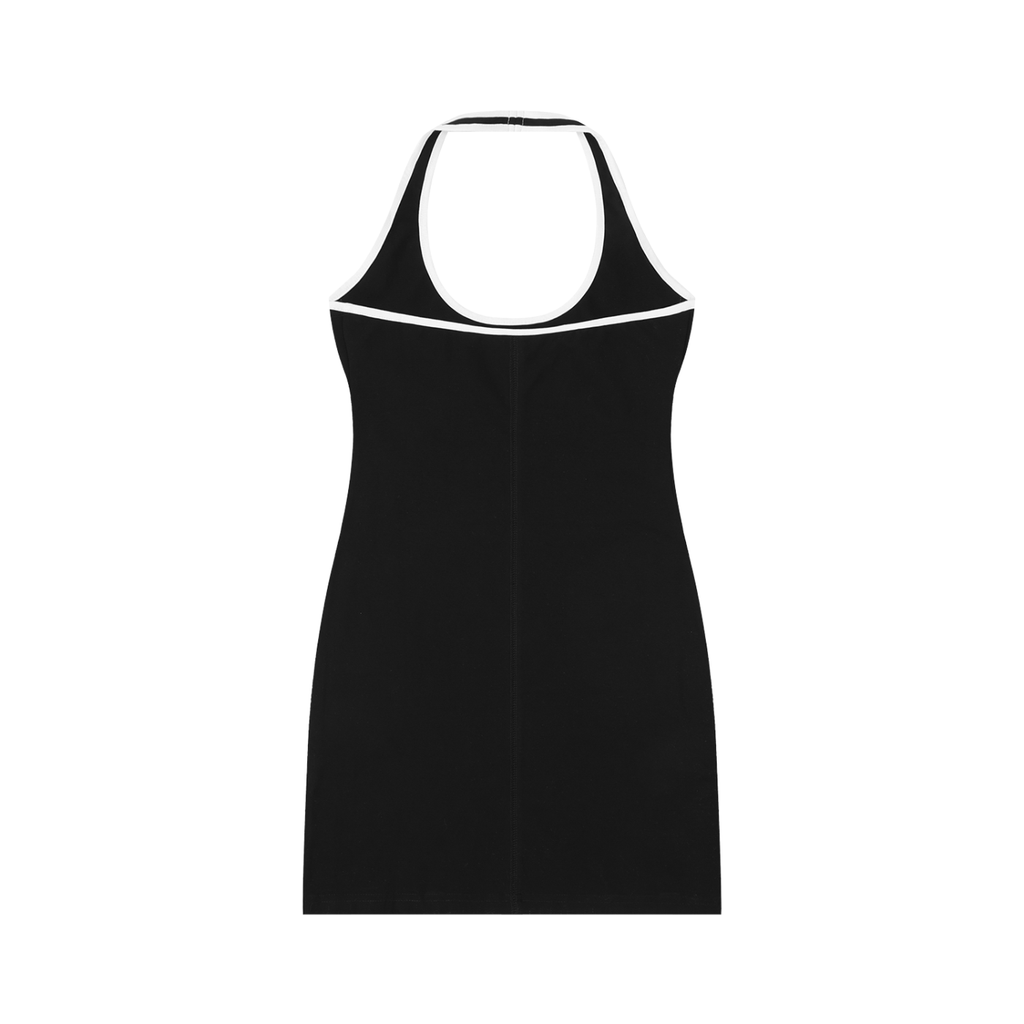 Rowing Logo Women's Binding Tight Halter Dress