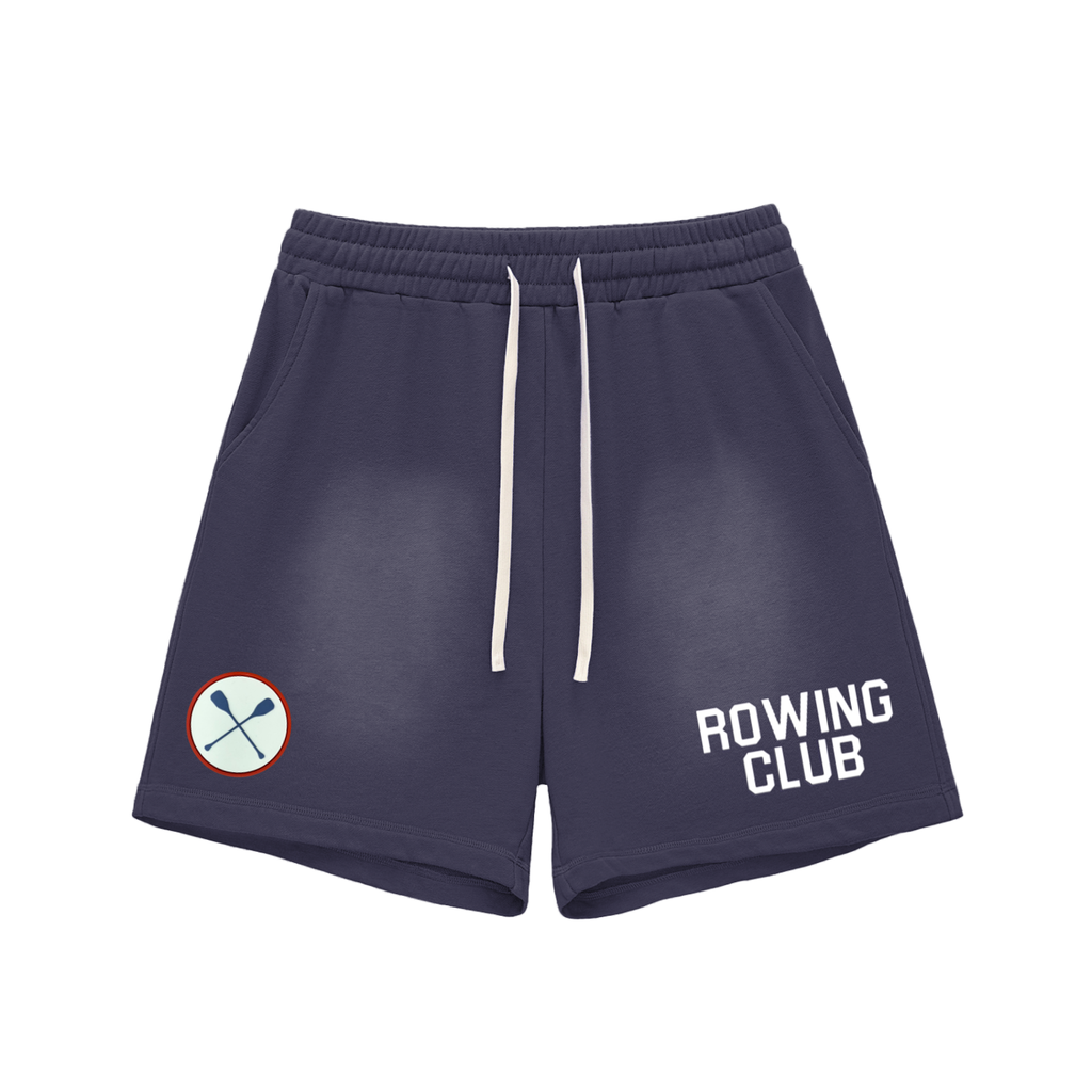 Rowing Club Sun Fade Raw Edge Cotton Shorts