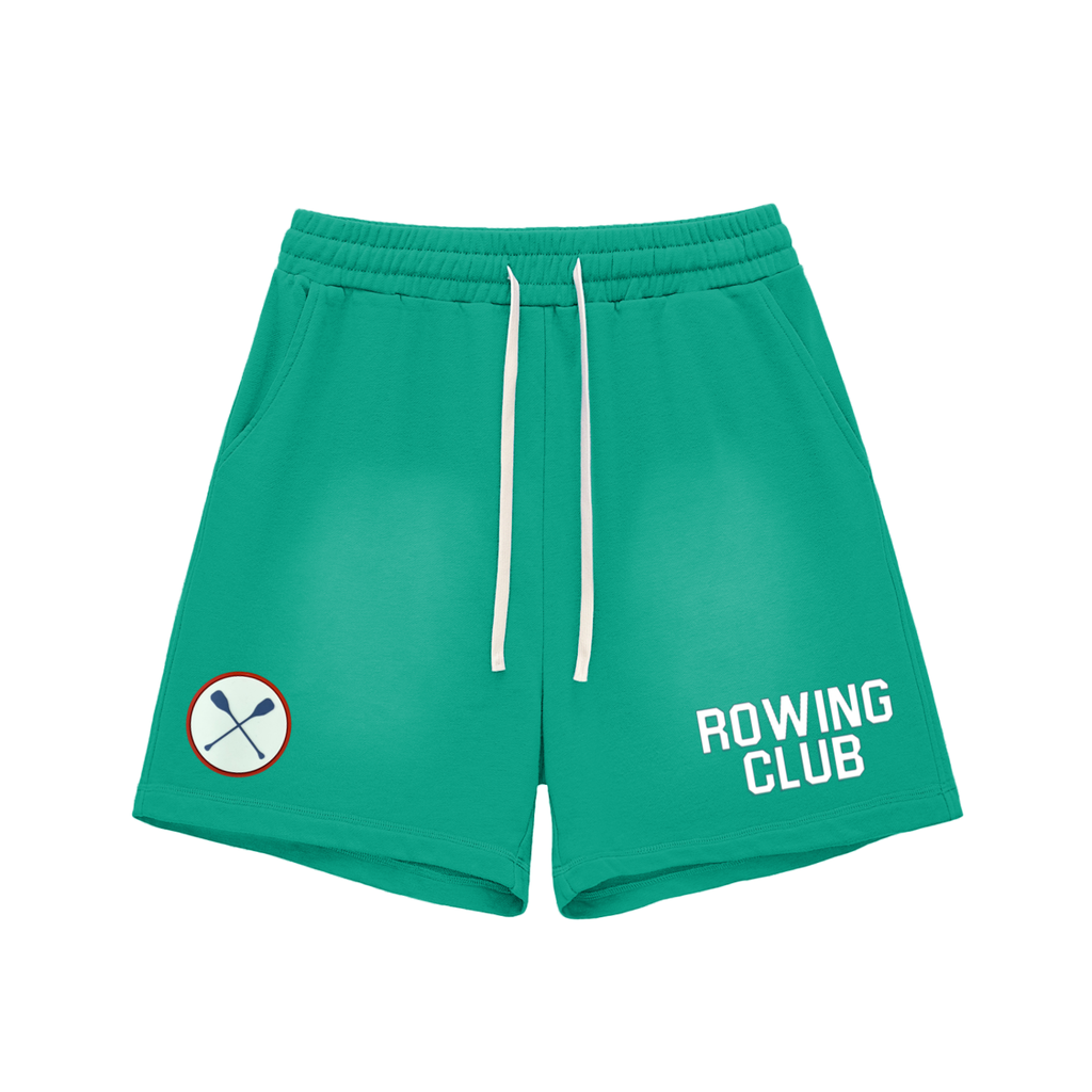Rowing Club Sun Fade Raw Edge Cotton Shorts