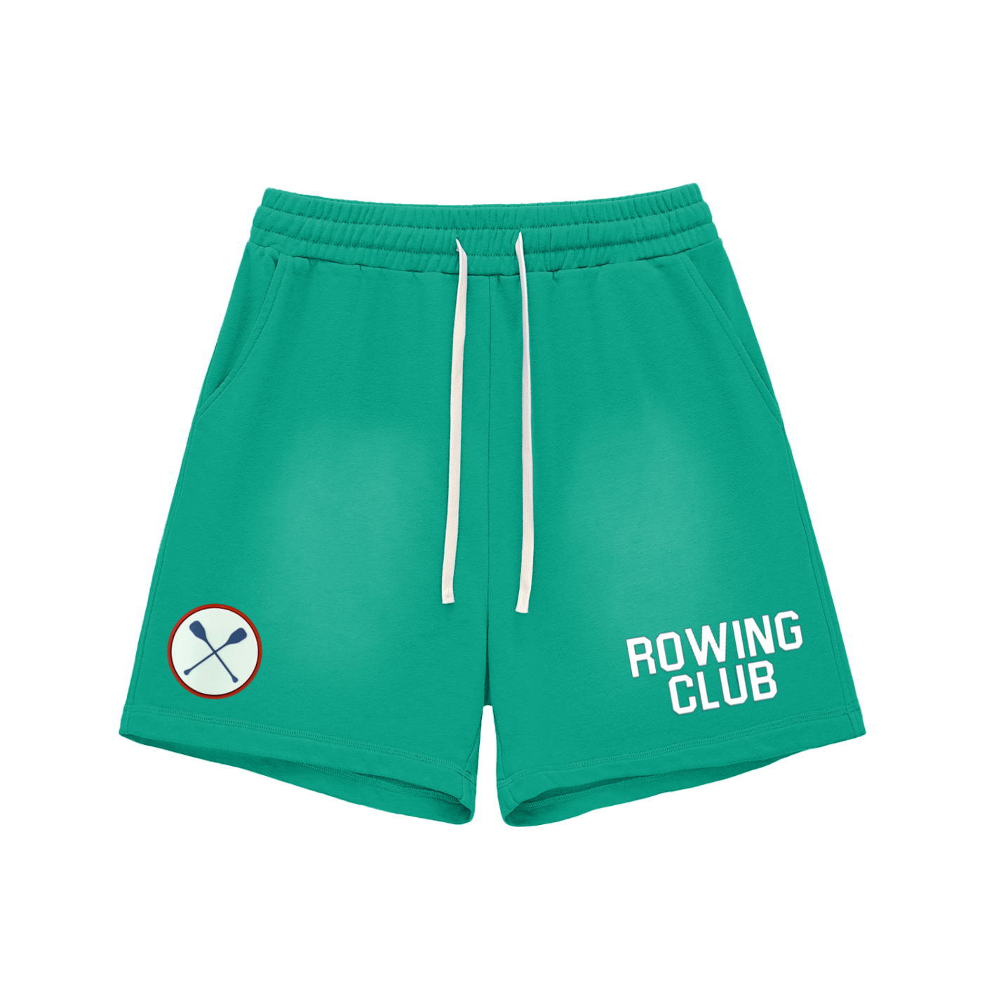 Rowing Club Sun Fade Raw Edge Cotton Shorts