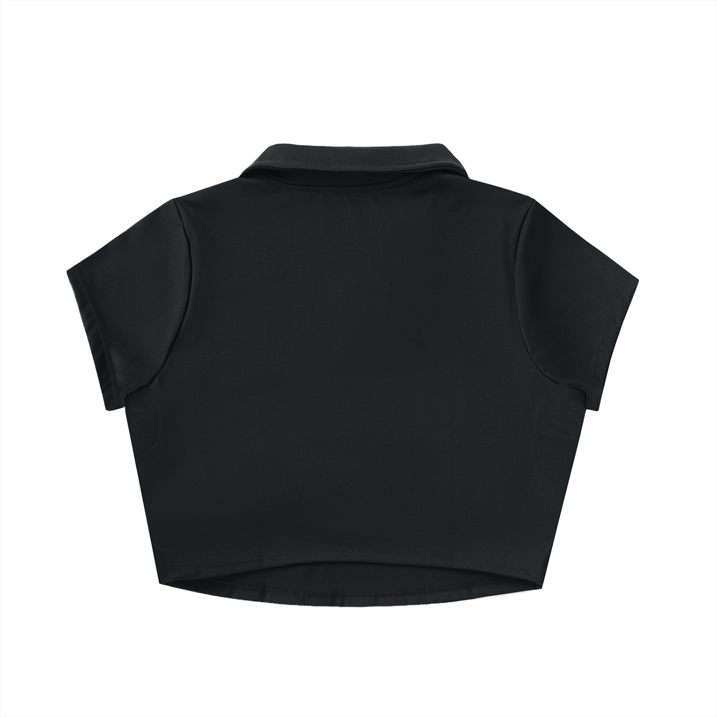 Rowing Logo V-Neck Lapel Crop Top
