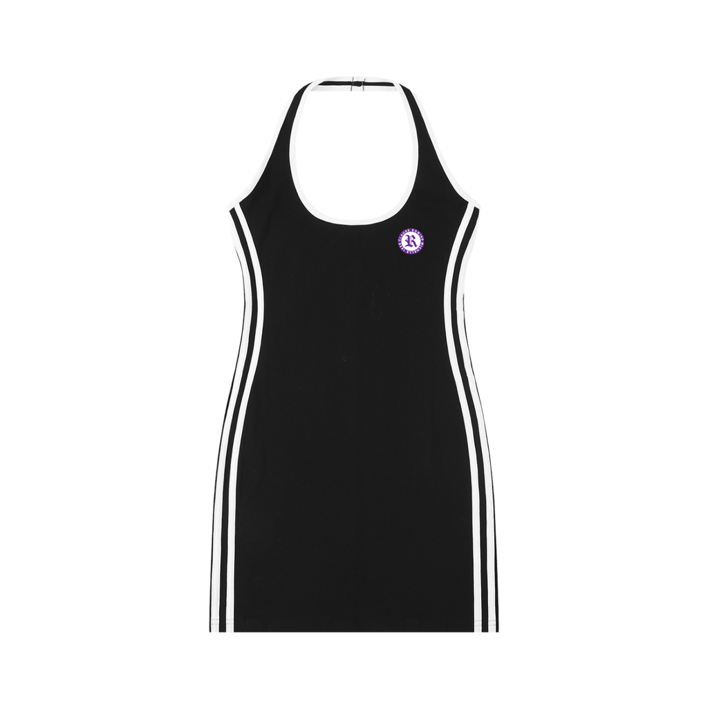 Rowing Logo Women's Binding Tight Halter Dress