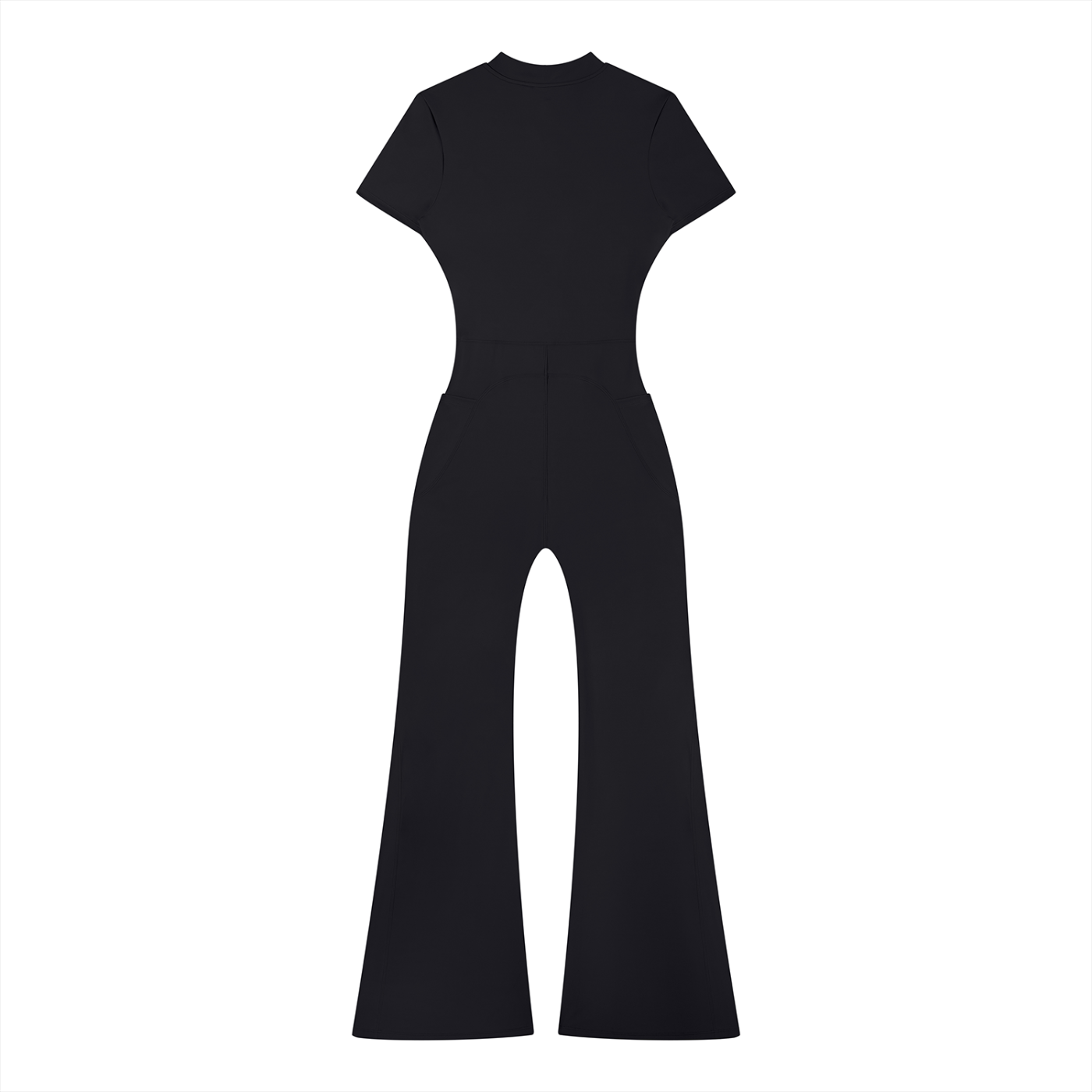 Oak Bluffs Women’s Tight Flared Leg Quarter-Zip Jumpsuit