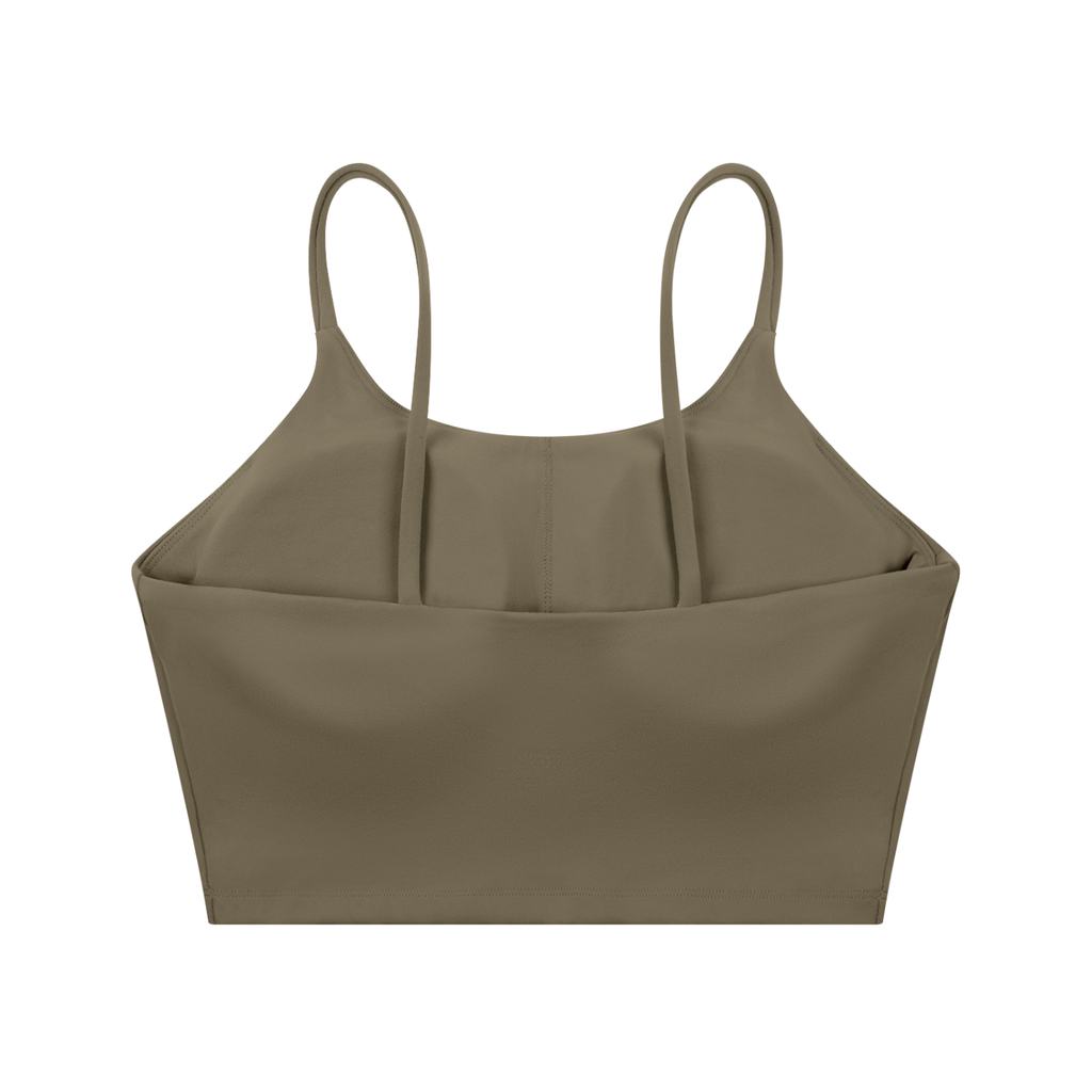 Rowing Logo Spaghetti Strap Yoga Sports Bra