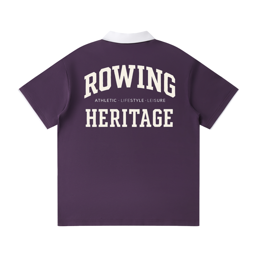 Rowing Heritage Contrast Collar Raglan Polo