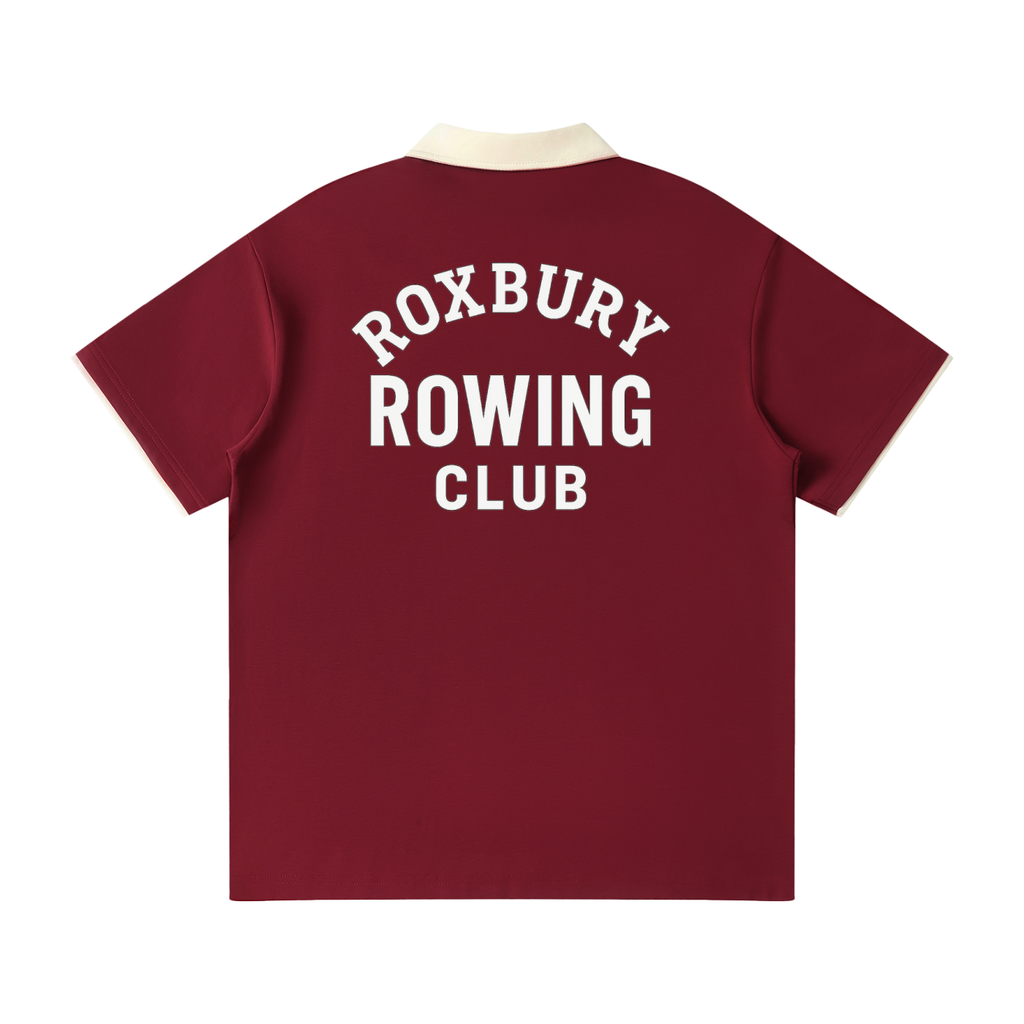 Roxbury Rowing Club Contrast Collar Raglan Polo Shirt