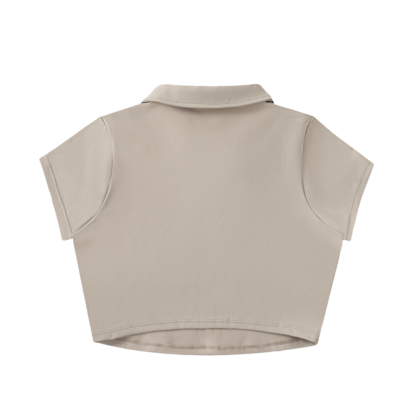 Rowing Logo V-Neck Lapel Crop Top