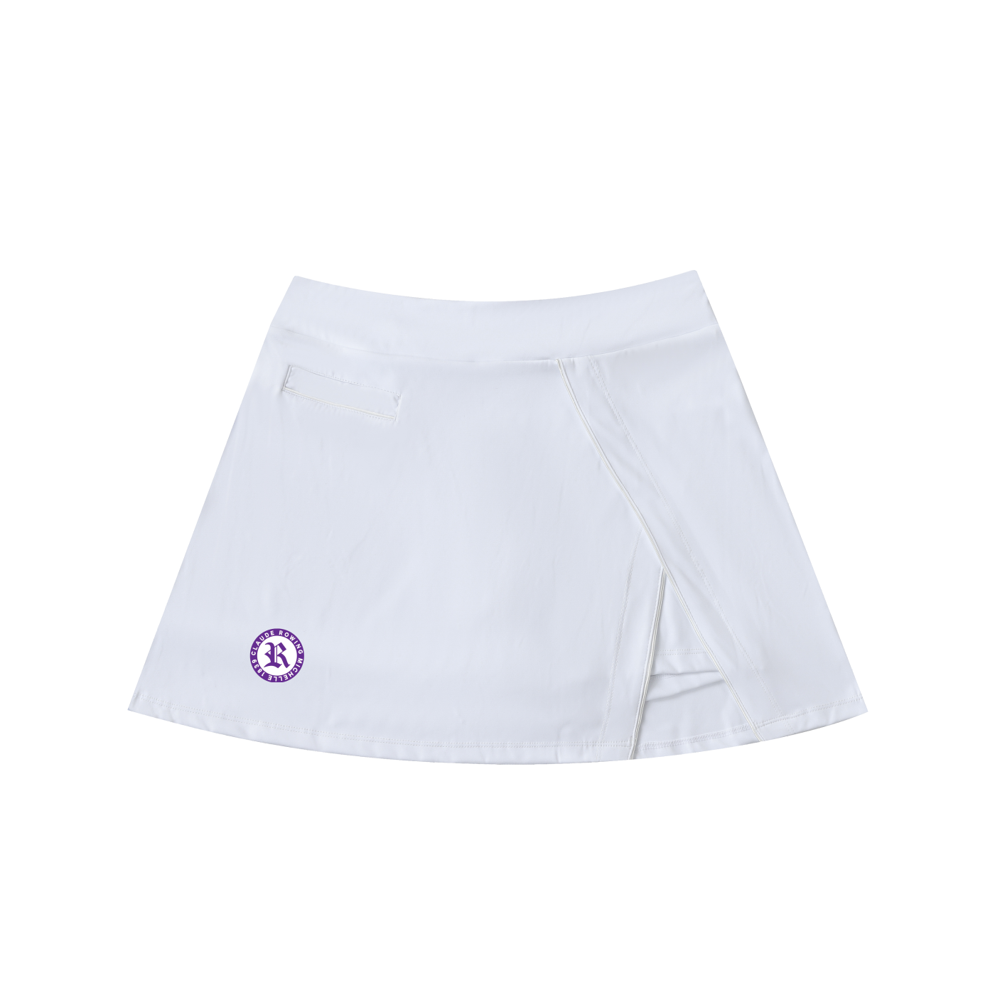 Rowing Logo High-Waist Pocketed A-Line Skirt