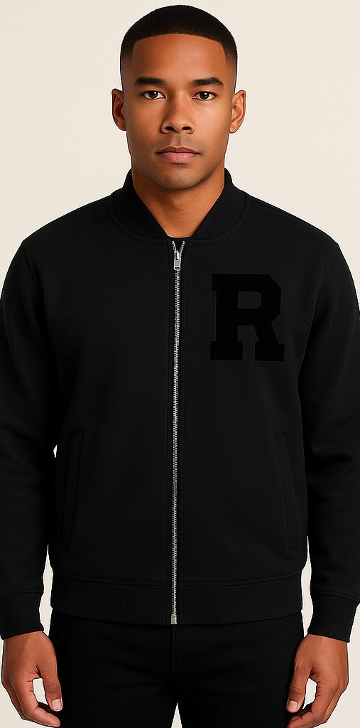 Rowing Blackout Fleeced Varsity Jacket