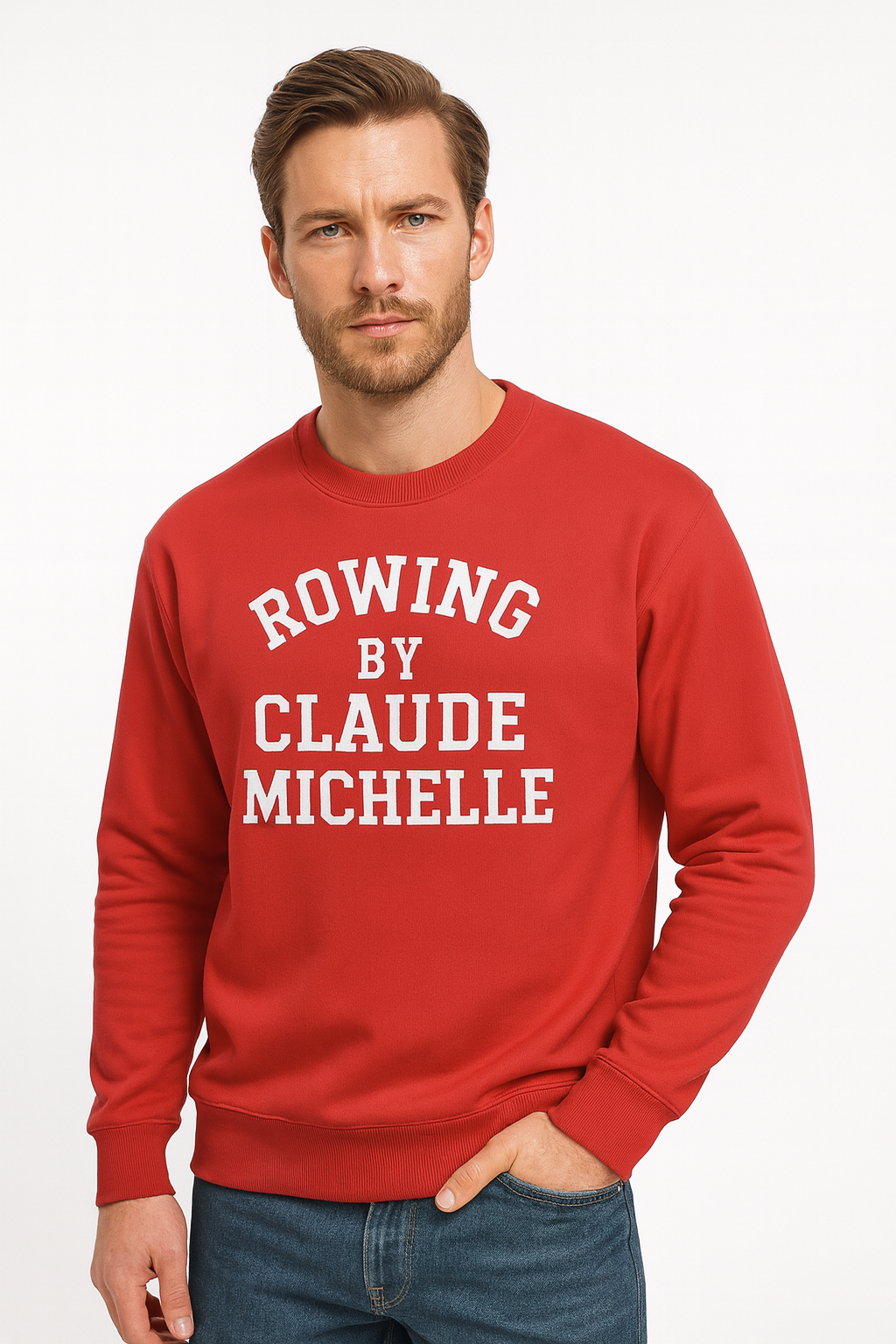 Rowing by Claude Michelle Signature Sweater | Unisex Oversized Cotton Streetwear - Rowing by Claude Michelle 