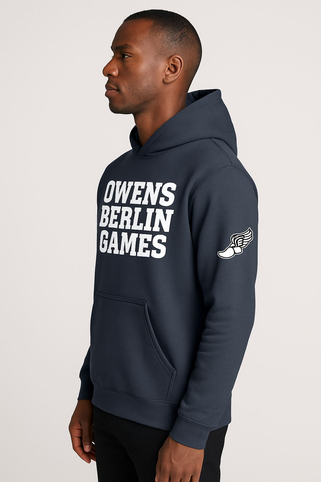 Owens Berlin Games Tribute Hoodie - Rowing by Claude Michelle 