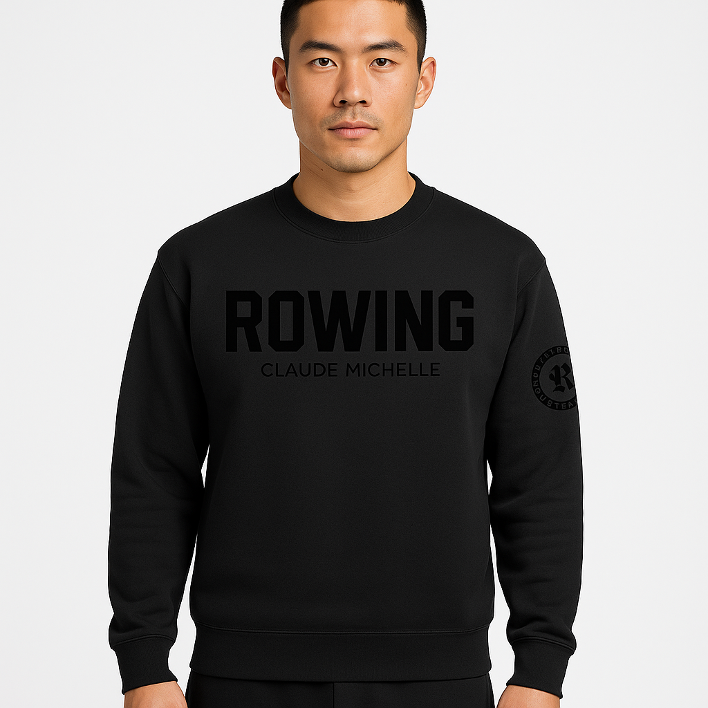 Rowing by Claude Michelle Blackout Crewneck
