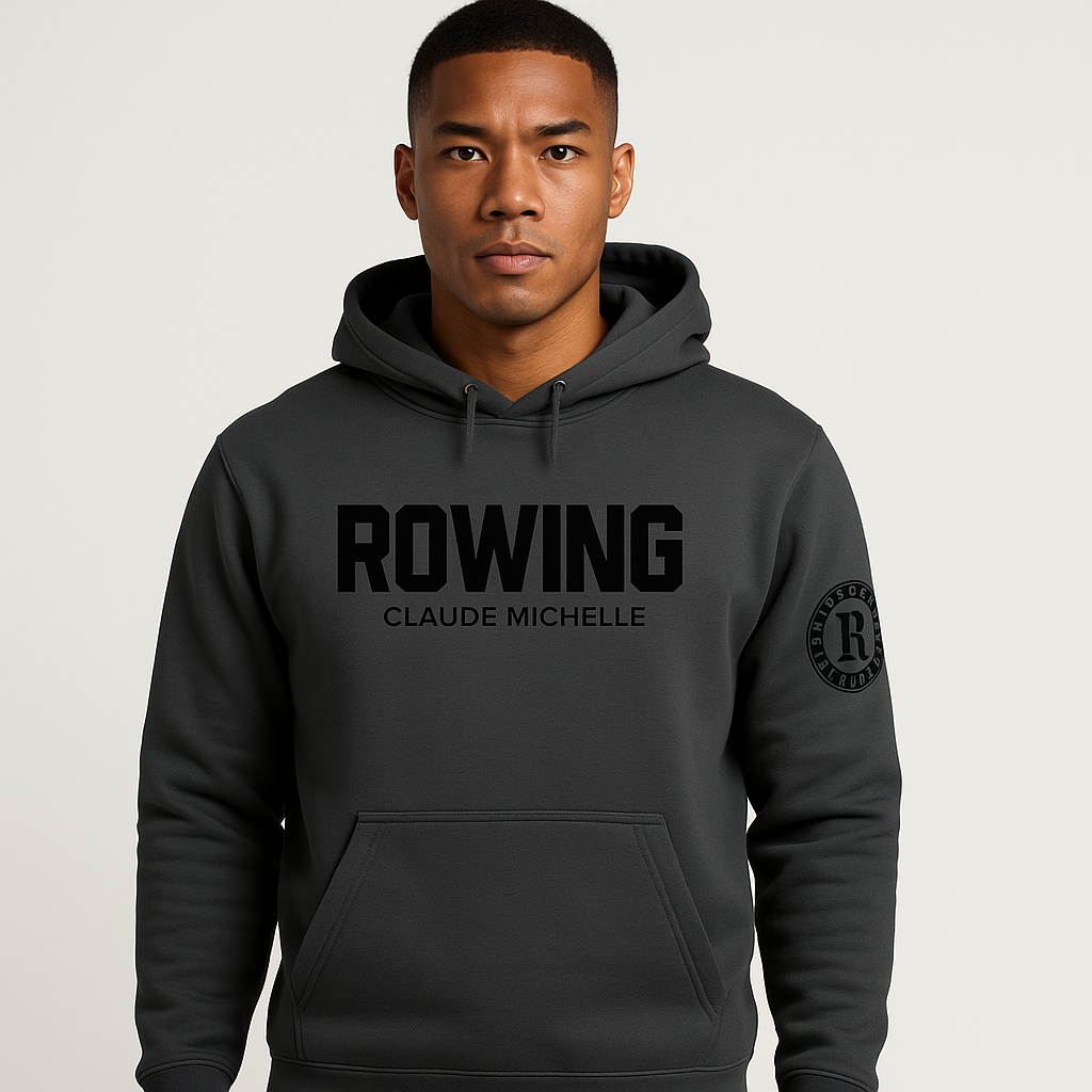 Rowing by Claude Michelle Blackout Hoodie