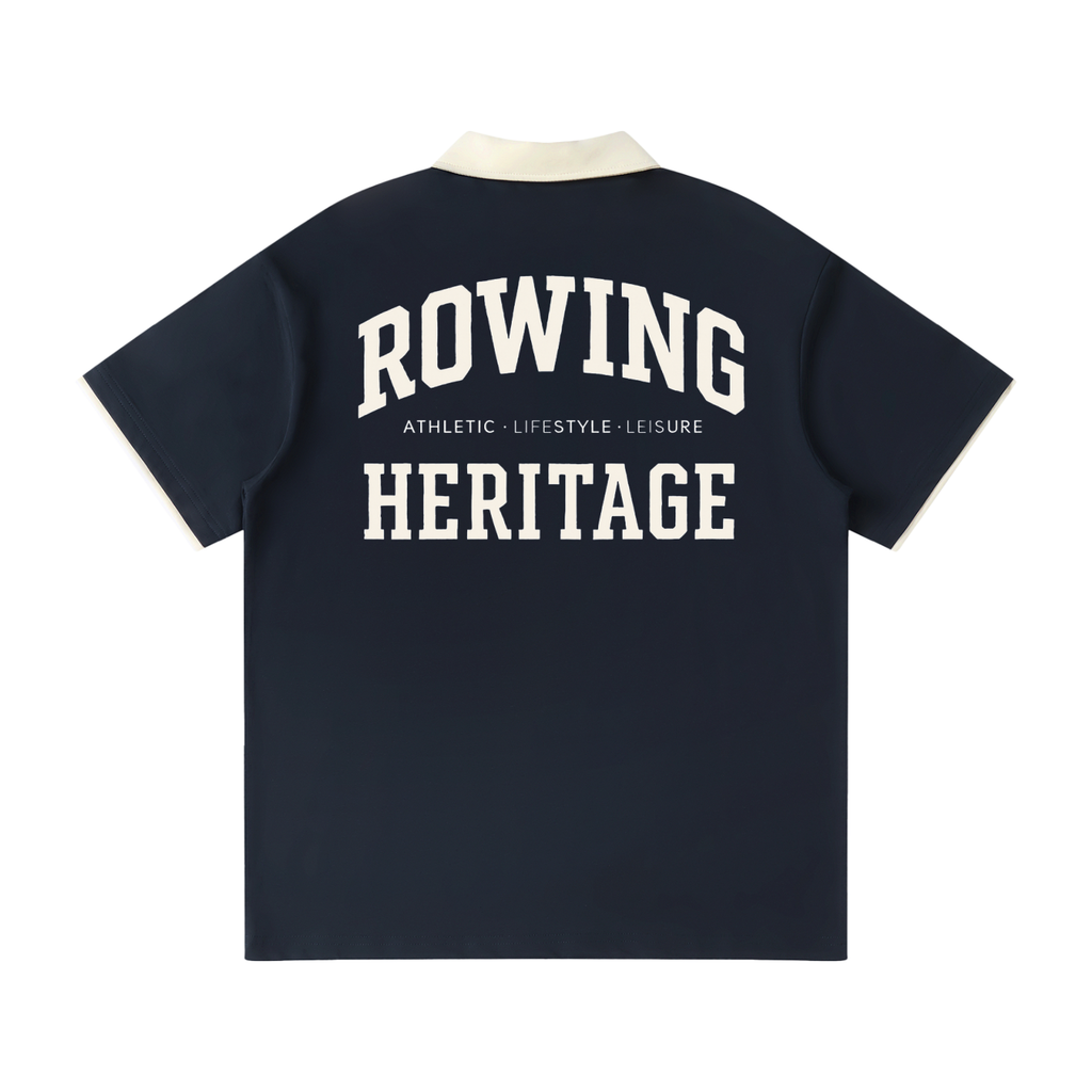 Rowing Heritage Contrast Collar Raglan Polo