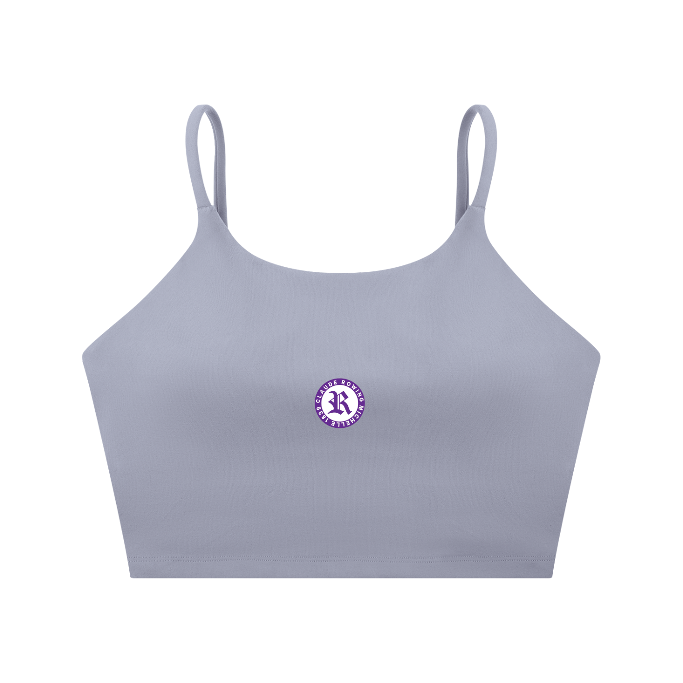 Rowing Logo Spaghetti Strap Yoga Sports Bra