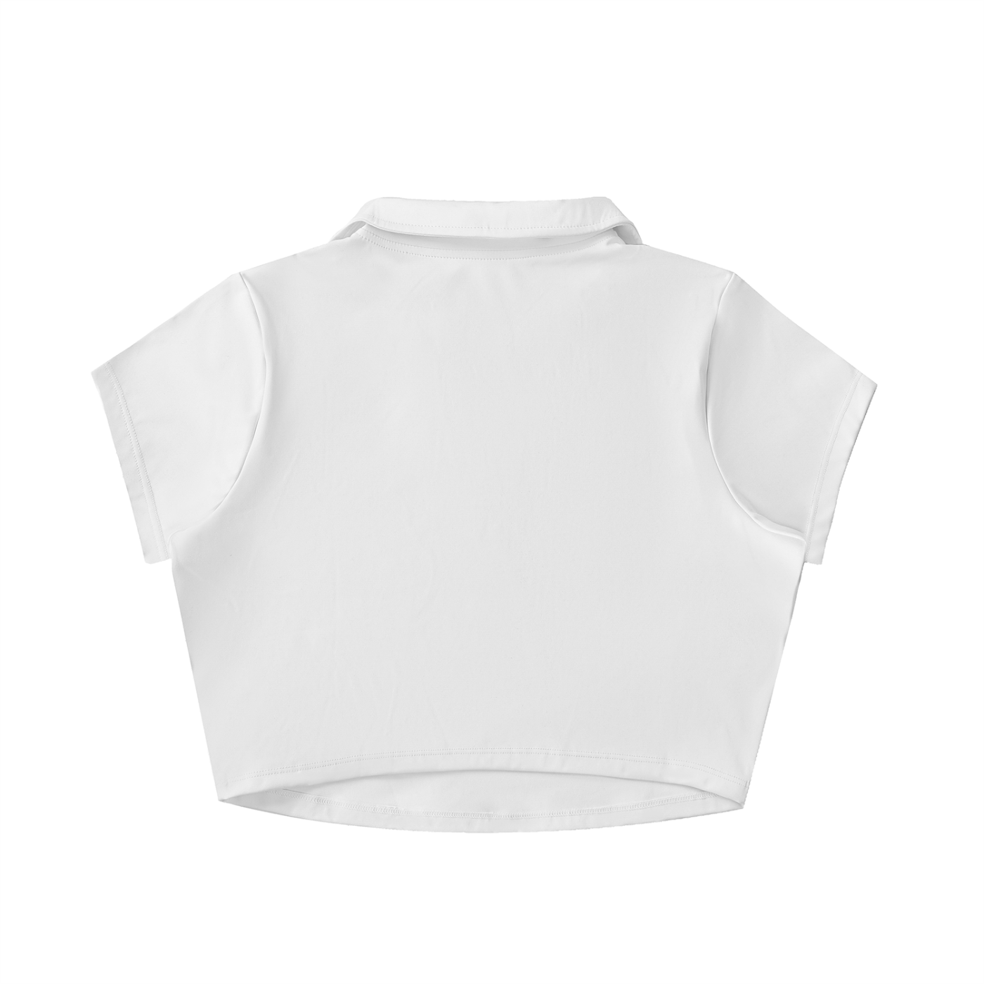 Rowing Logo V-Neck Lapel Crop Top