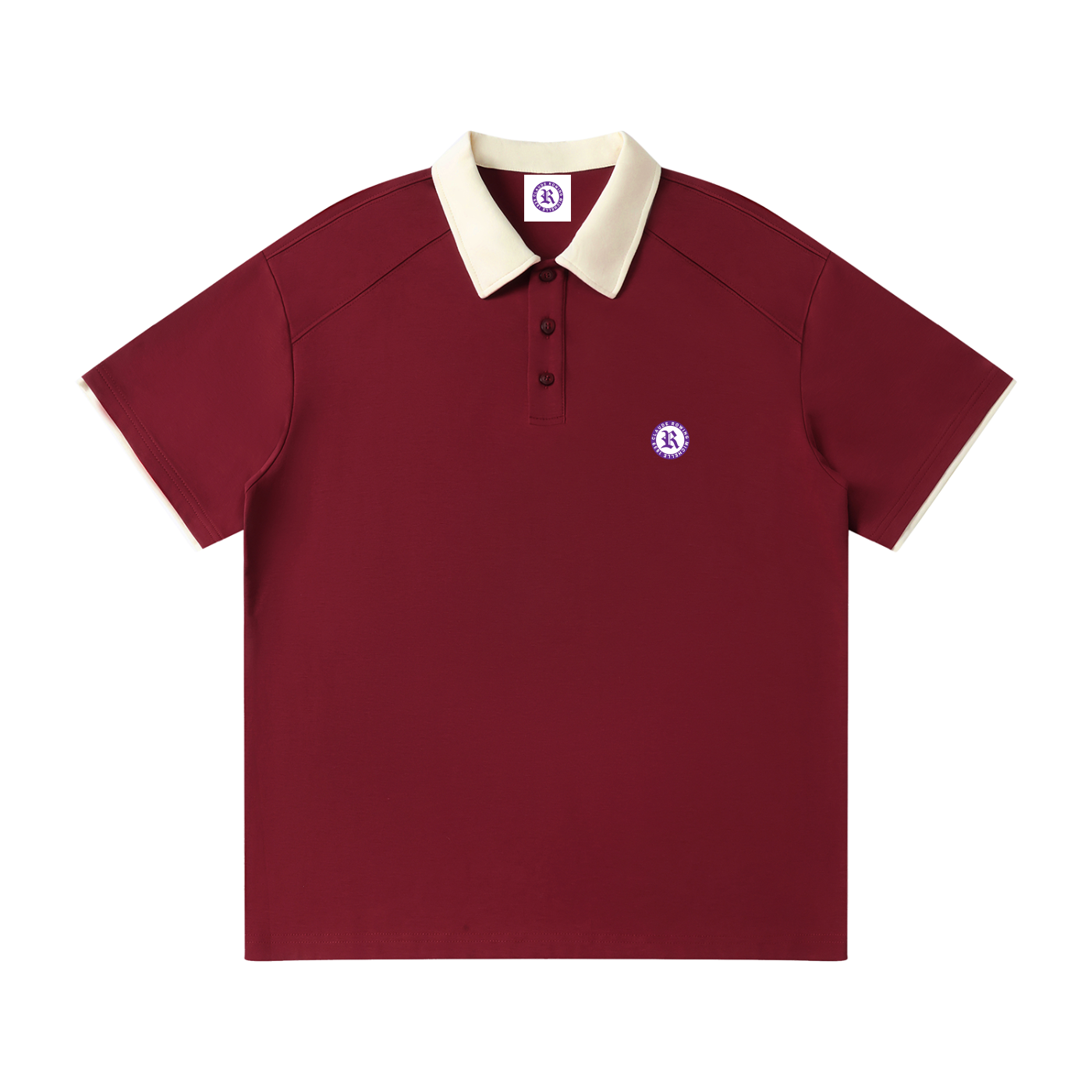 Roxbury Rowing Club Contrast Collar Raglan Polo Shirt
