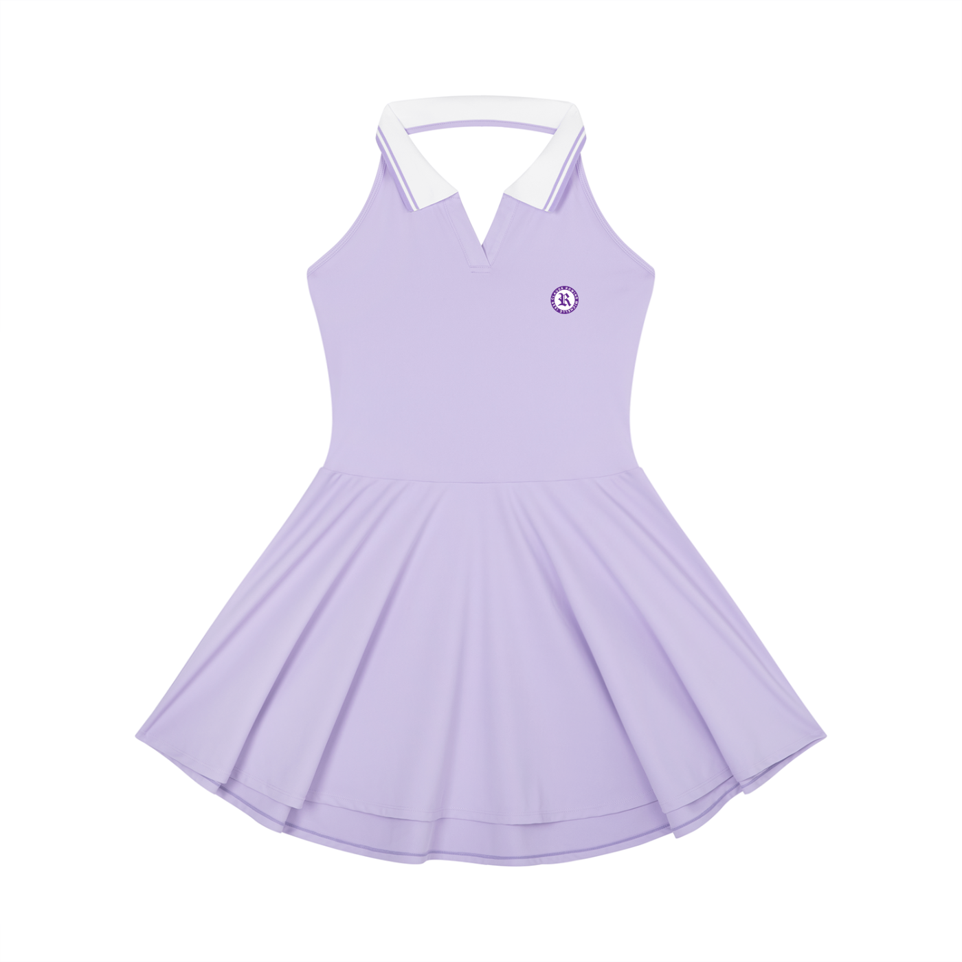 Rowing Logo Women's Collared Halter A-Line Tennis Dress