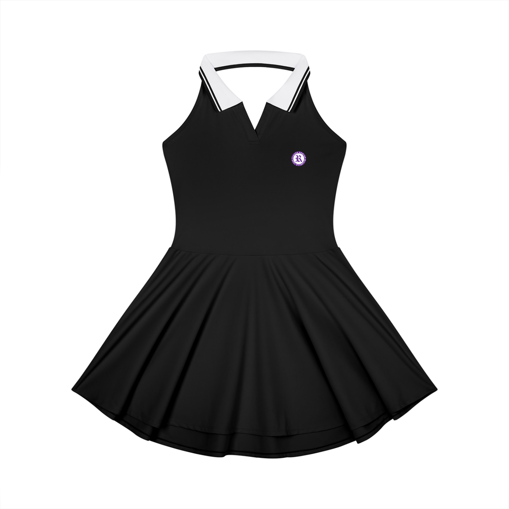 Rowing Logo Women's Collared Halter A-Line Tennis Dress