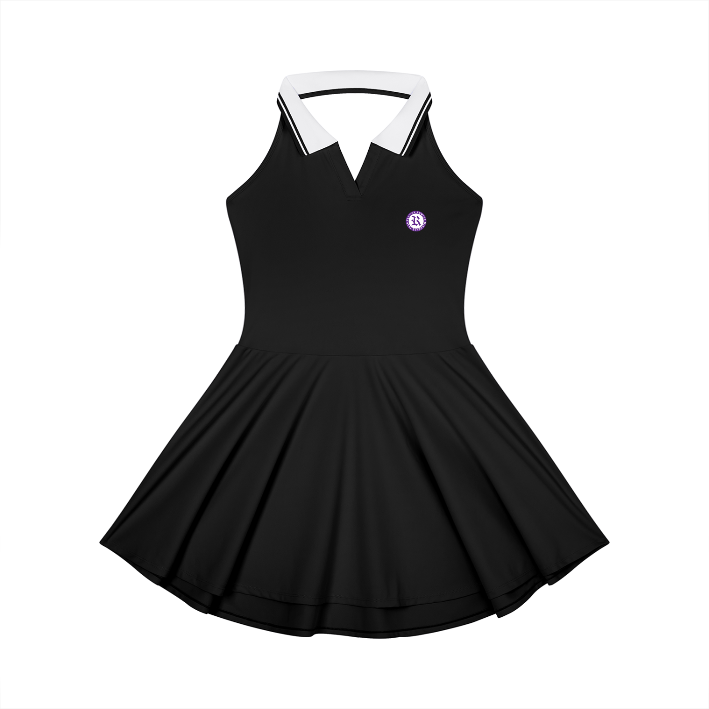 Rowing Logo Women's Collared Halter A-Line Tennis Dress