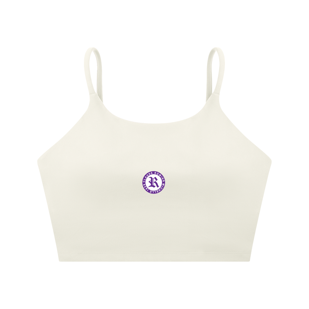 Rowing Logo Spaghetti Strap Yoga Sports Bra