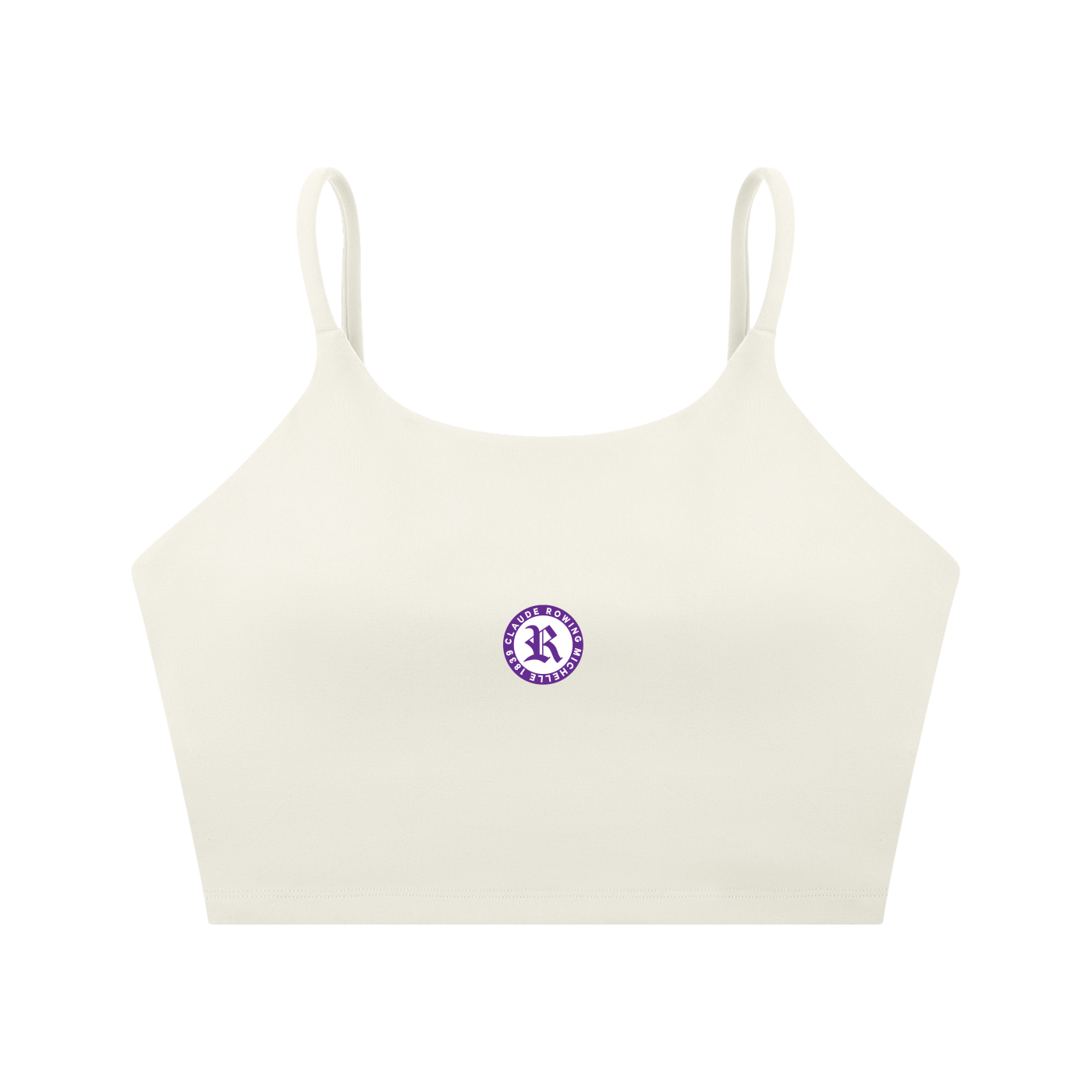 Rowing Logo Spaghetti Strap Yoga Sports Bra