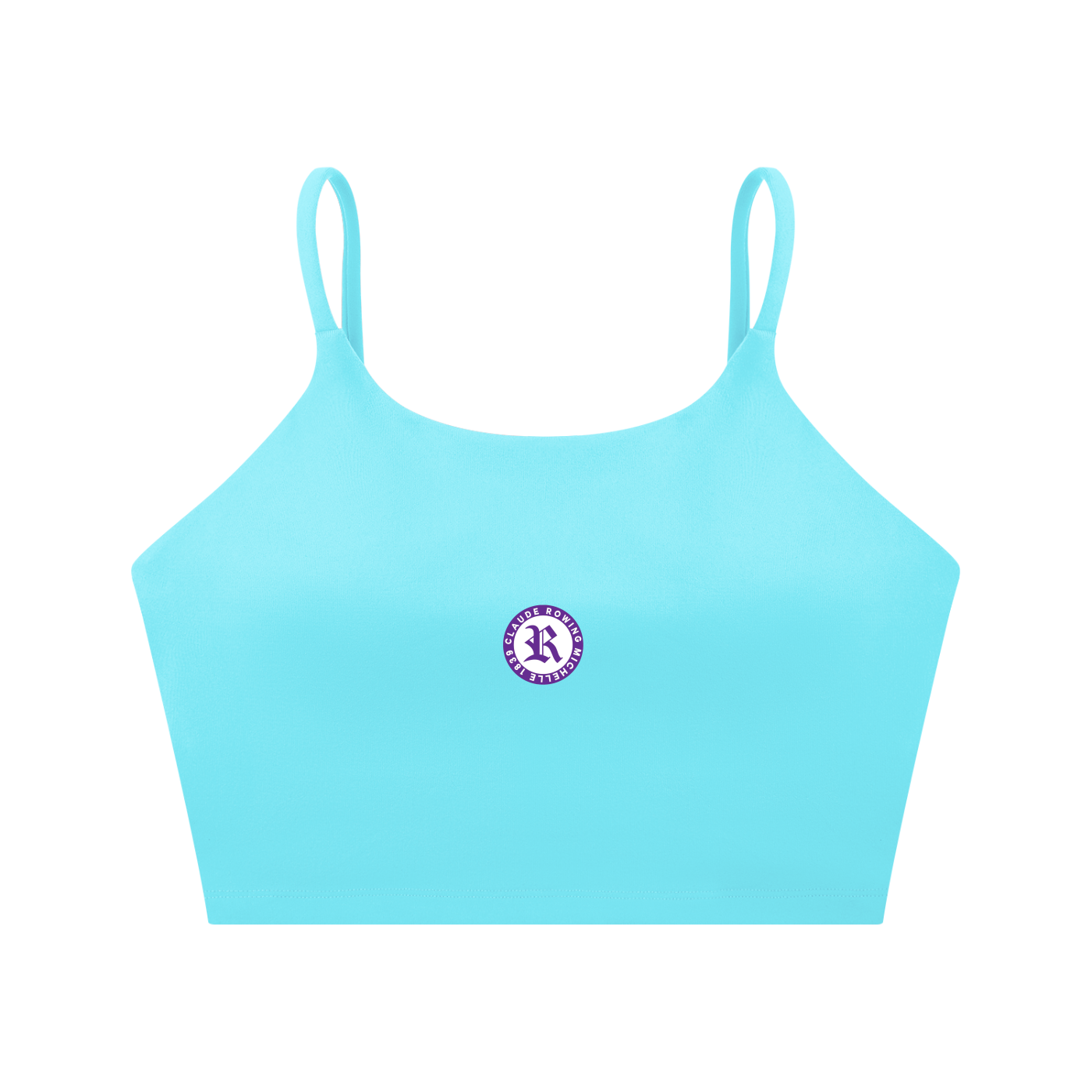 Rowing Logo Spaghetti Strap Yoga Sports Bra
