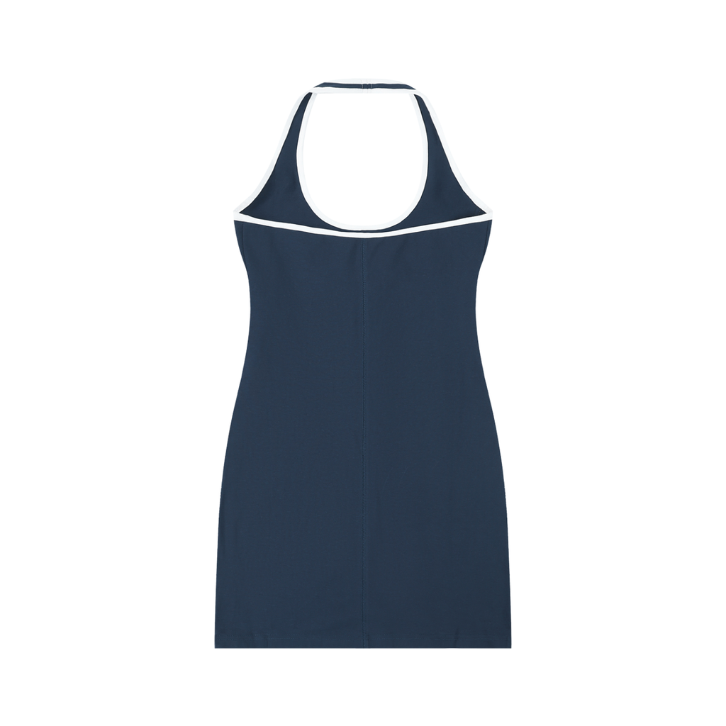 Rowing Logo Women's Binding Tight Halter Dress